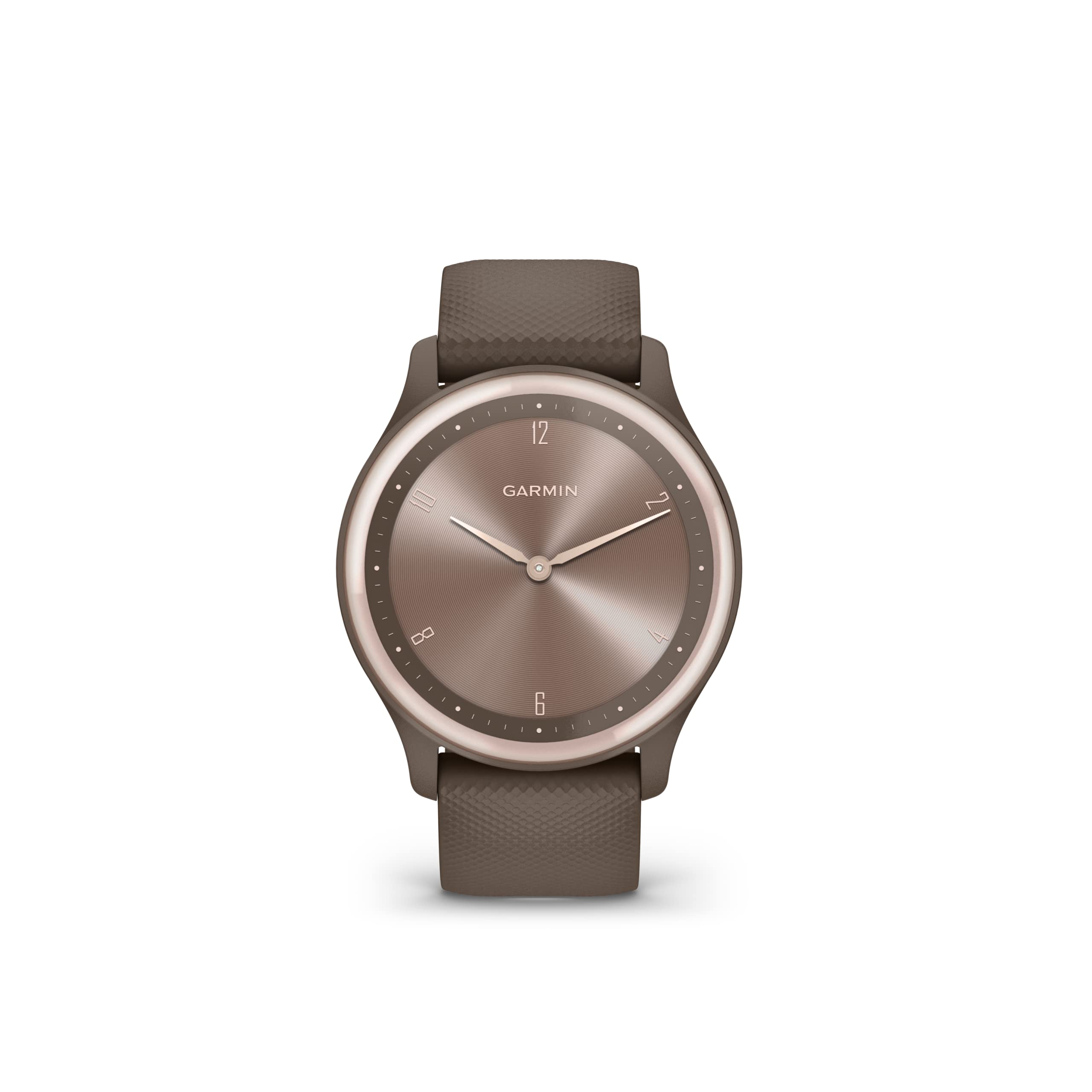 Garmin Vivomove Sport 40mm Cocoa Case with Cocoa & Peach Gold Silicone Band ƒ?? 010-02566-02