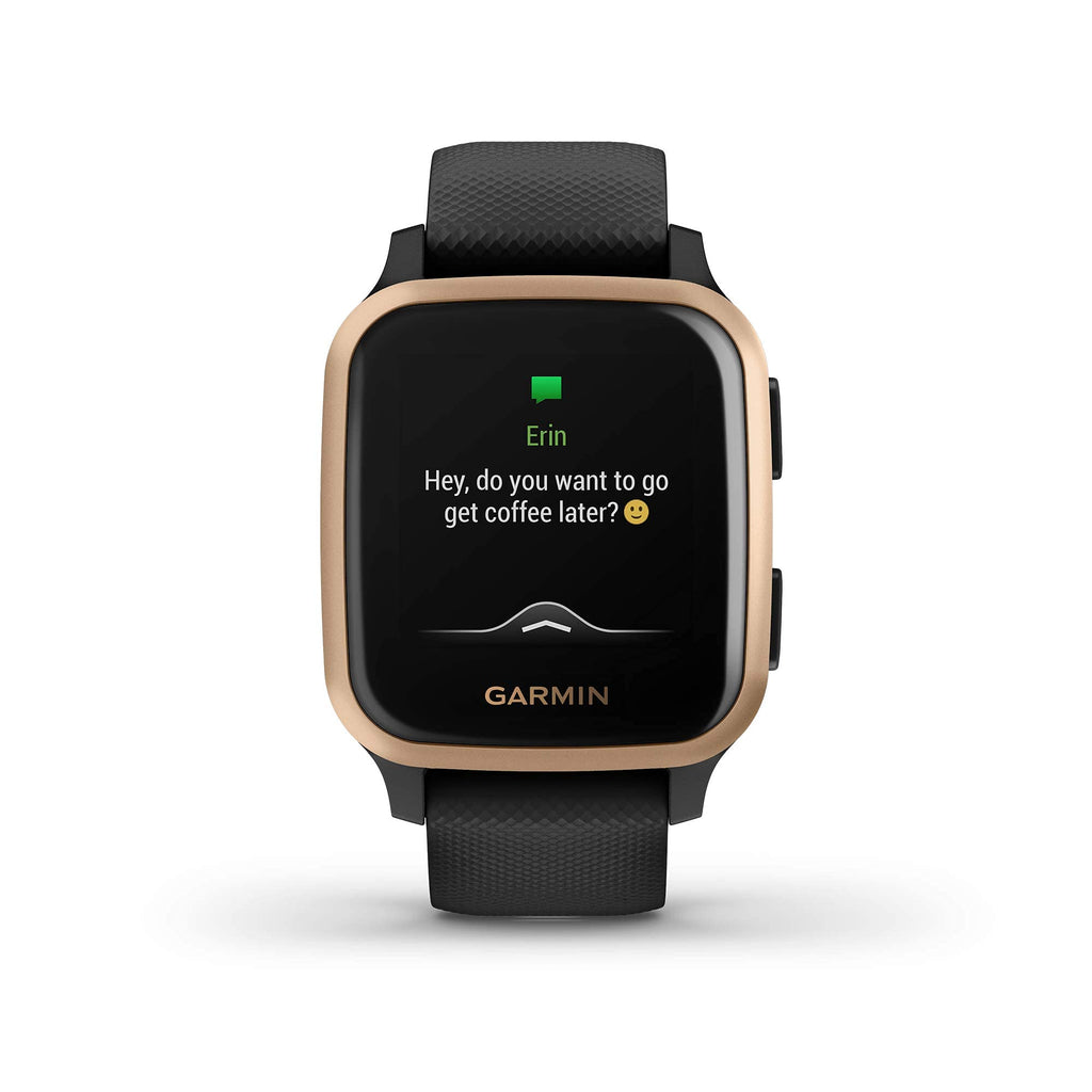 Garmin Venu Sq Music Edition GPS Smartwatch ƒ?? 33mm Rose Gold and Black ƒ?? 010-02426-05