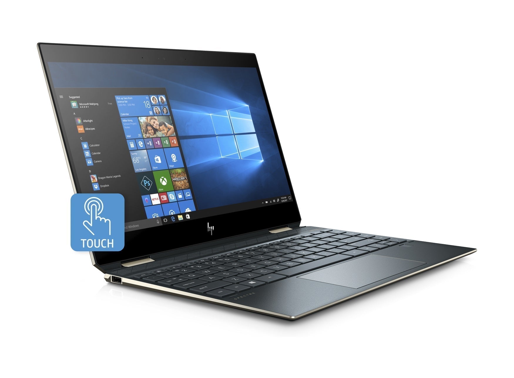 HP Spectre x360 ƒ?? 13.3" FHD Touch ƒ?? i7-8565U ƒ?? 16GB RAM ƒ?? 256GB SSD ƒ?? Poseidon Blue ƒ?? 13t-ap000