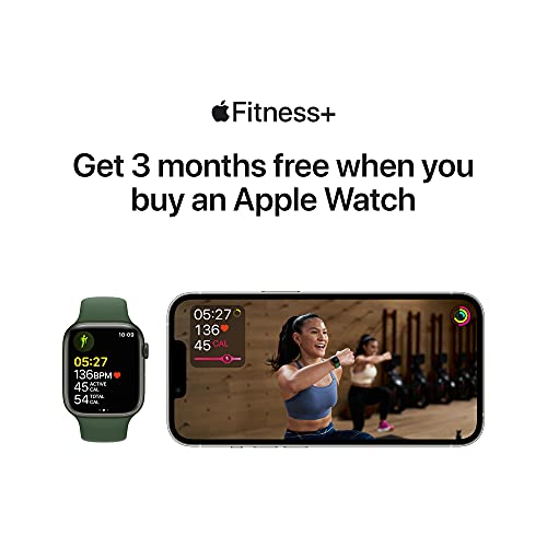 Apple Watch Series 7 Cellular - 45mm Gold with Abyss Blue Sport Band -MN9J3LL/A