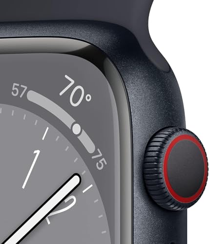 Apple Watch Series 9 (GPS + Cellular) 45mm Graphite Stainless Steel Case with Midnight Sport Band -