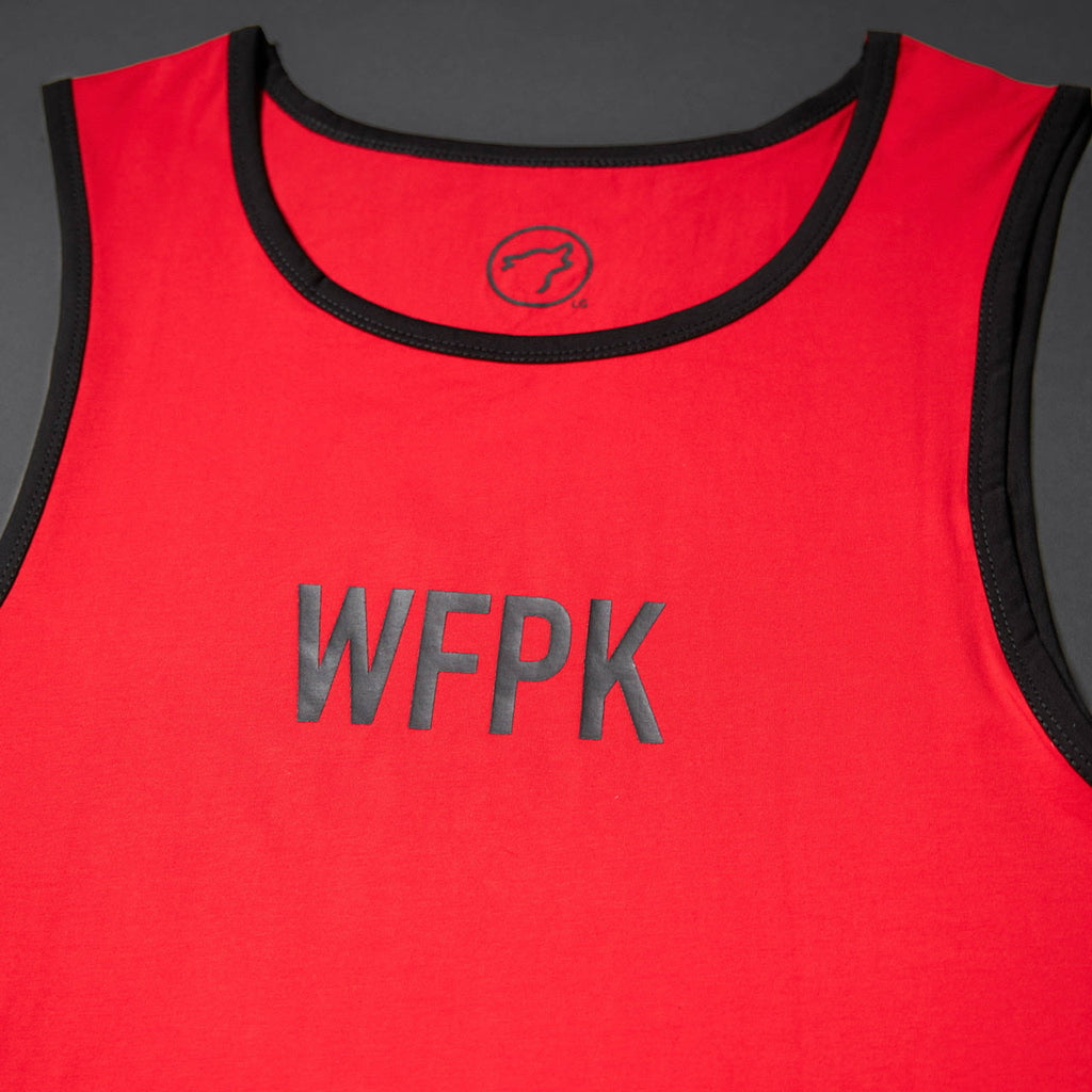 Men's Performance Tank Savage Red w/ Black Border (SALE)