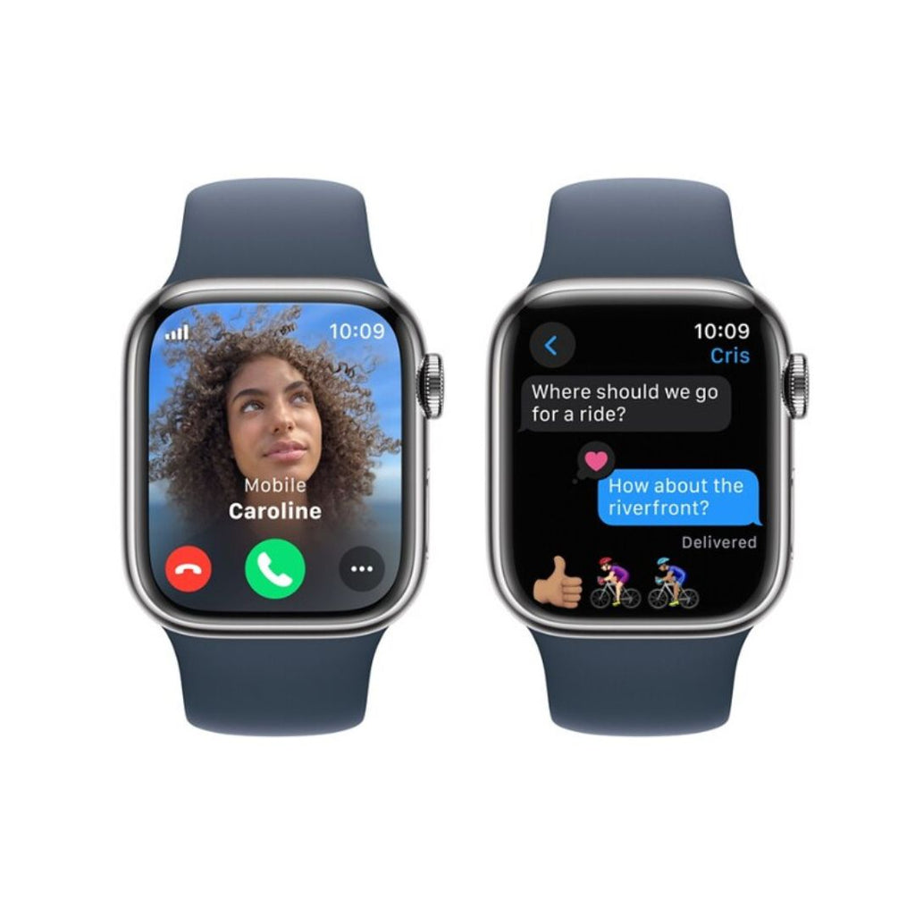 Apple Watch Series 9 (GPS + Cellular) 41mm Silver Stainless Steel Case w/ Silver Milanese Loop ? MRJ43LW/A