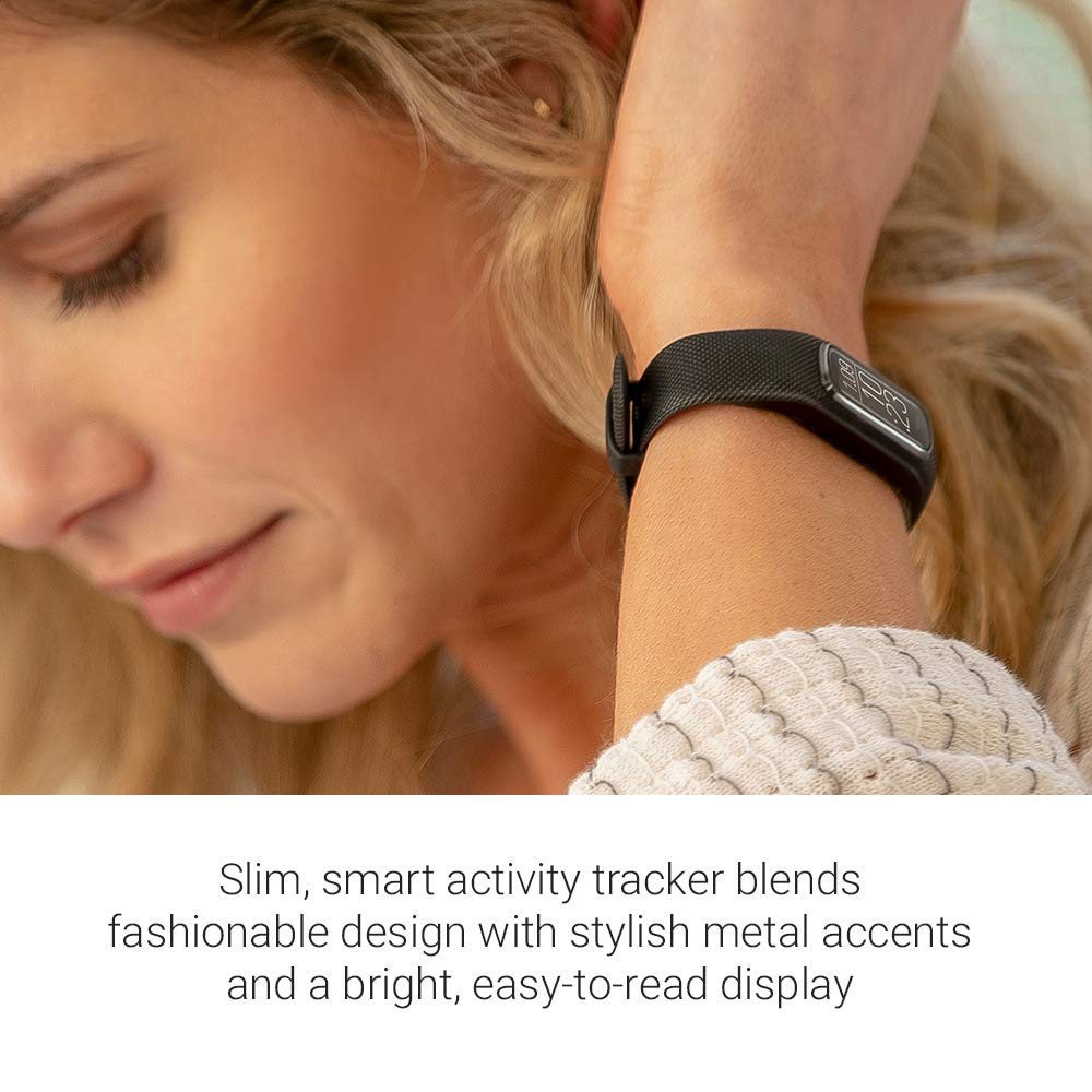 Garmin v­vosmart 4, Activity and Fitness Tracker Midnight w/Black Band, Large - 010-01995-13