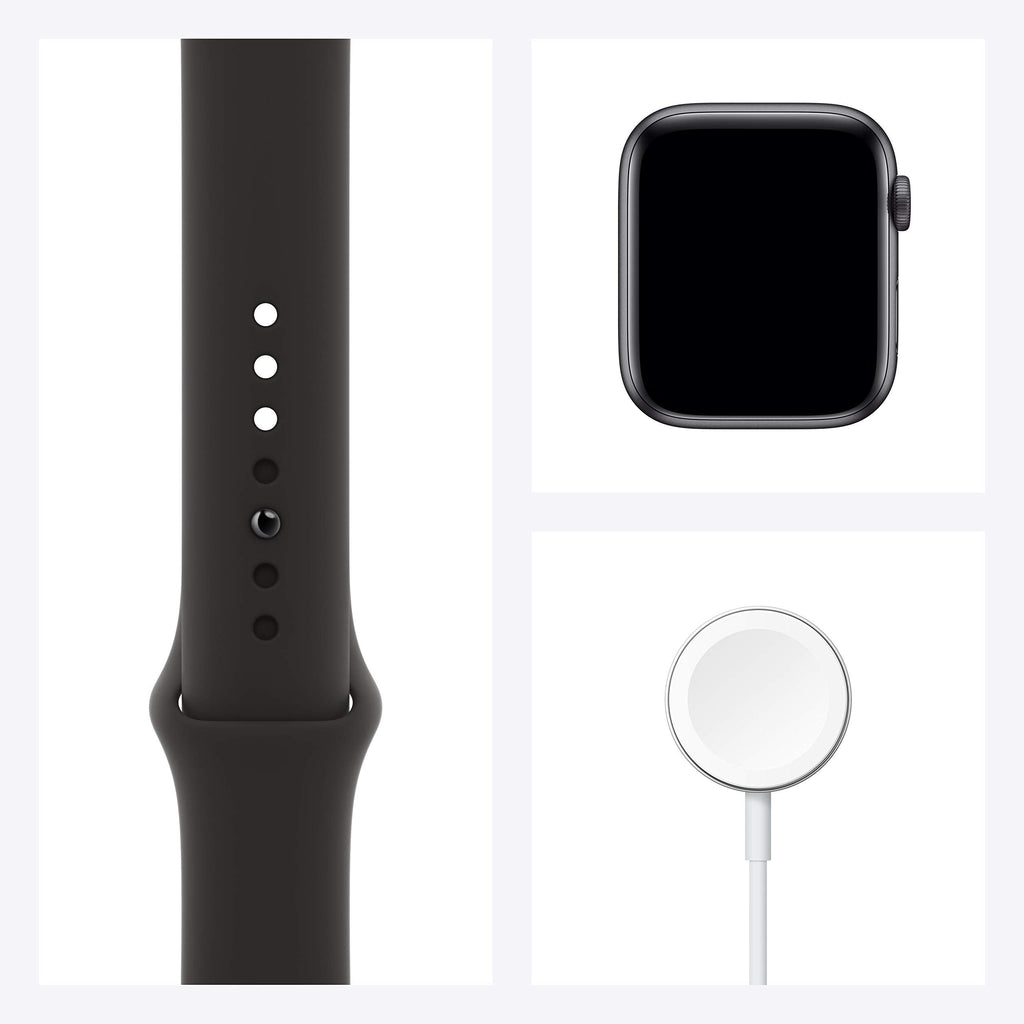 Apple Watch Series 6 GPS 44mm Space Gray Aluminum Case with Black Sport Band - M00H3LL/A