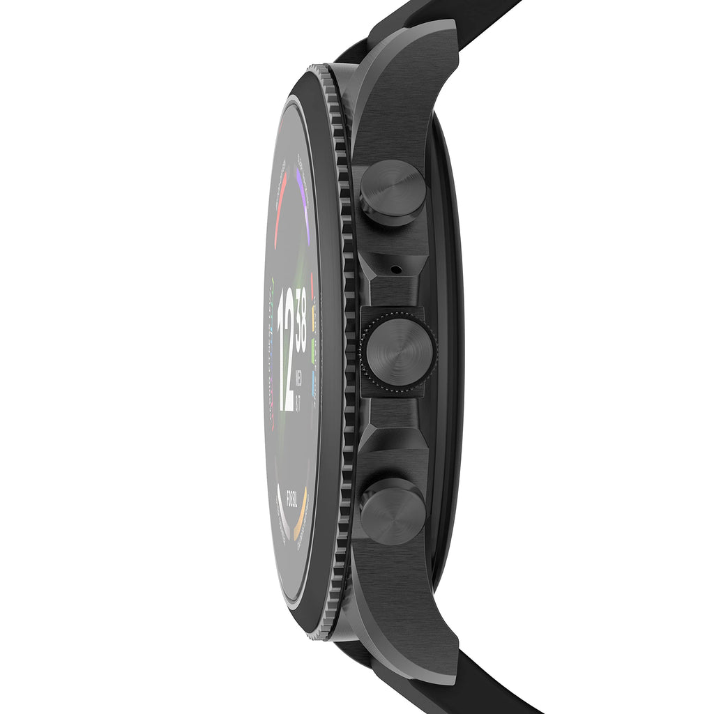 Fossil - Gen 6 Smartwatch 44mm Black Silicone - Black - FTW4061V