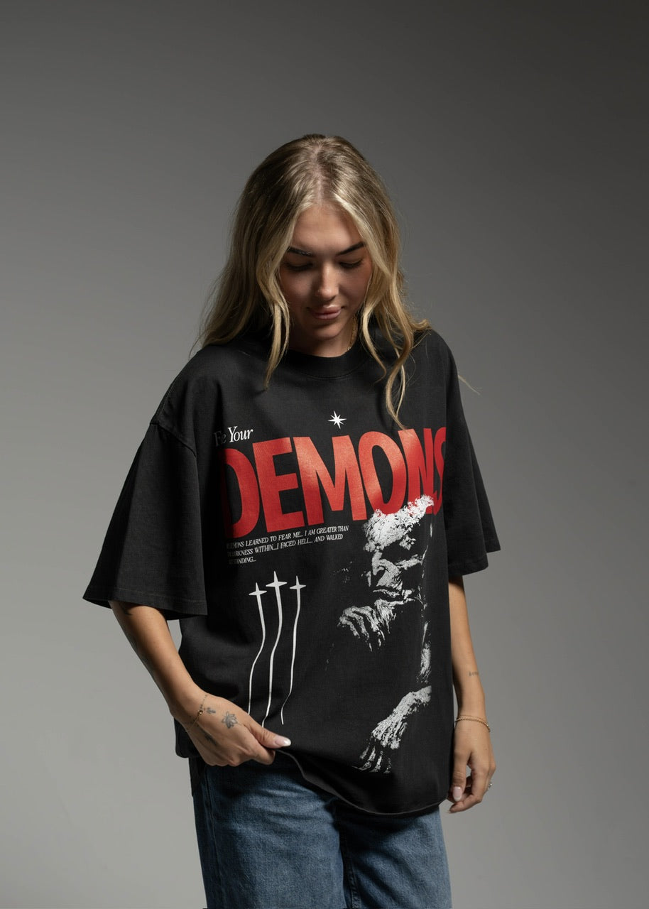 Duality Graphic T-Shirt Face Your Demons