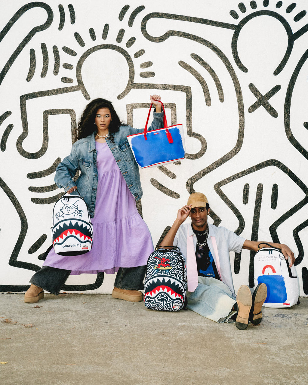 KEITH HARING SKATER SHARK DLXSR BACKPACK