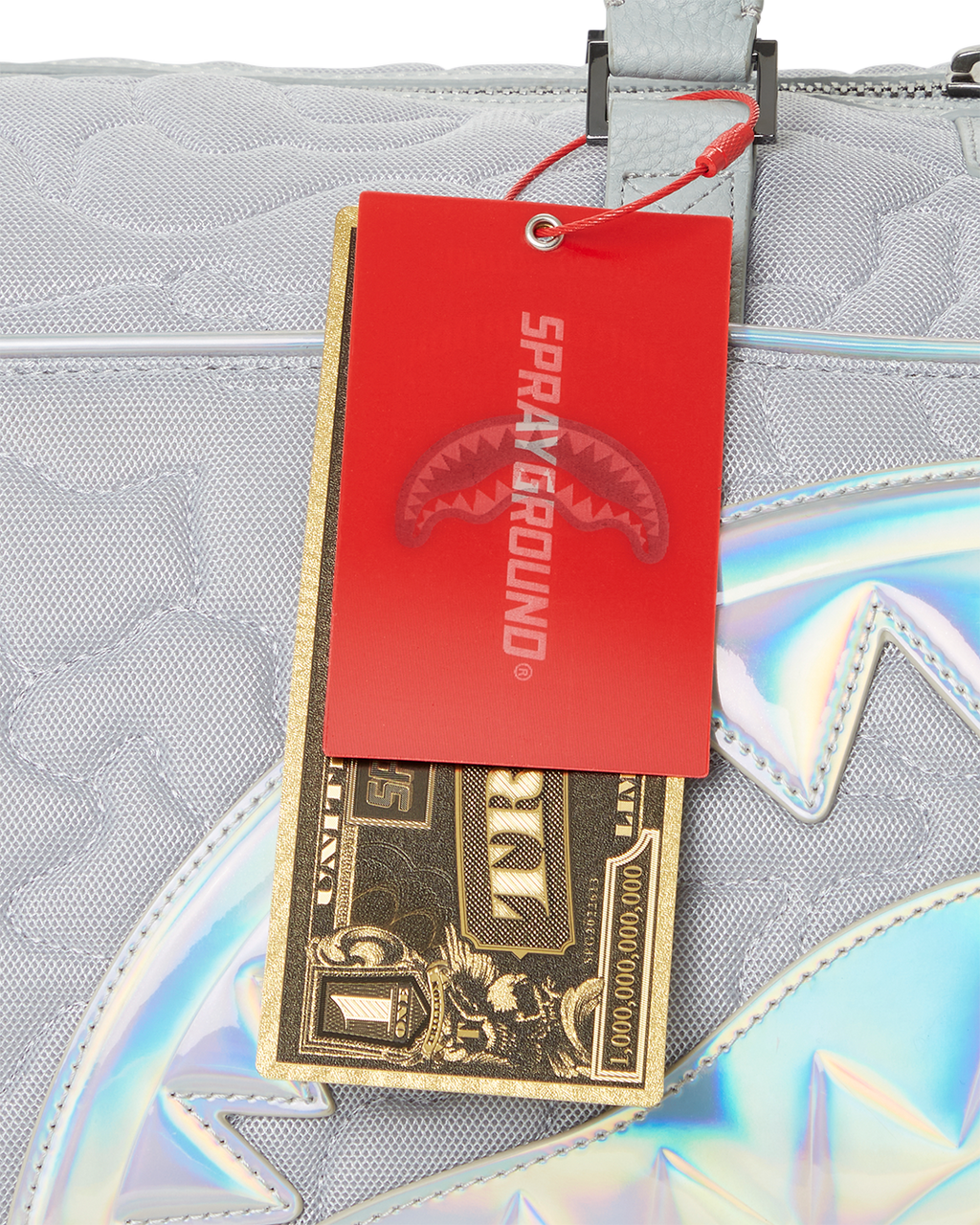 MIRASHAKU IRIDESCENT QUILT DUFFLE