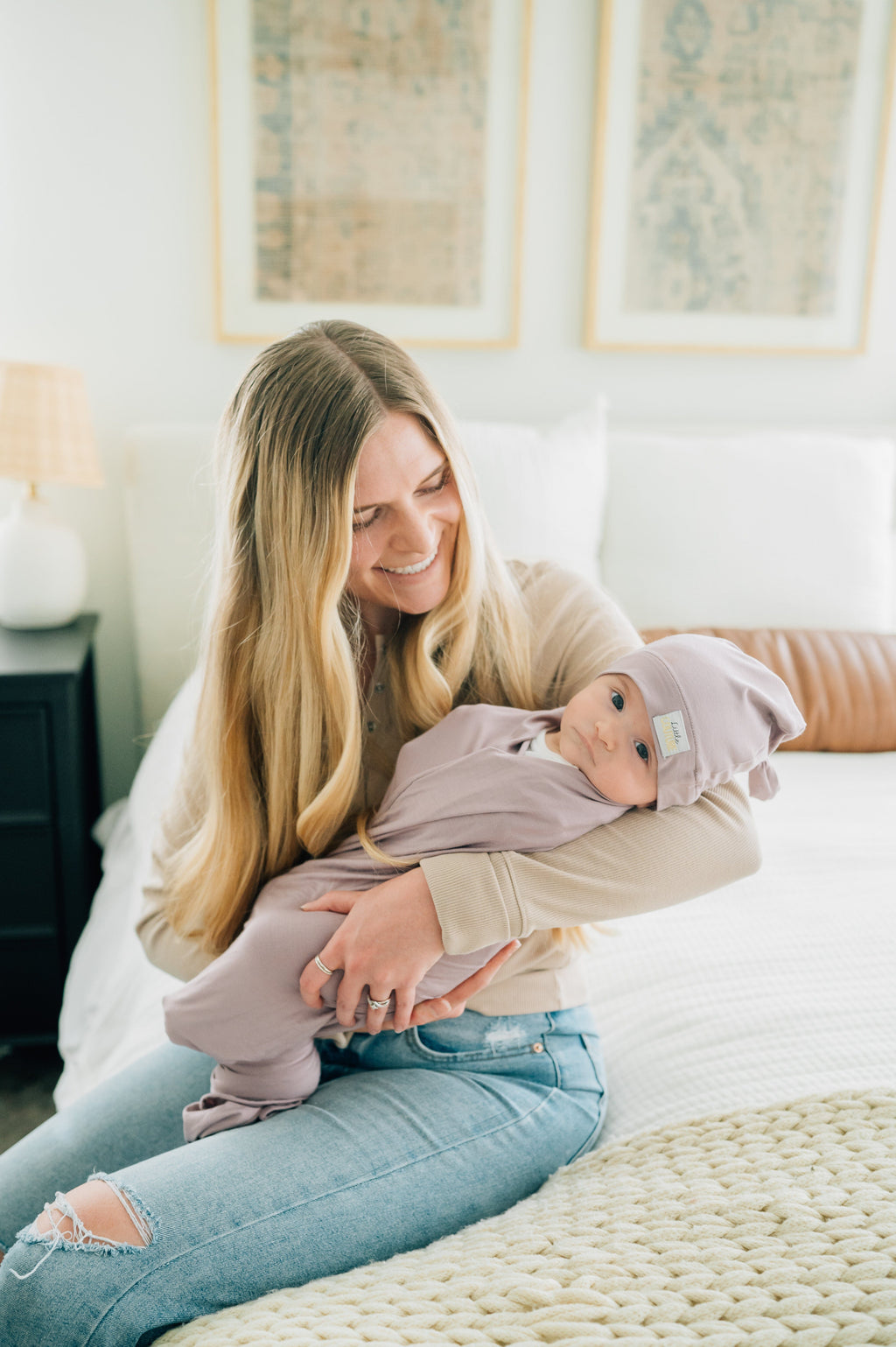 Swaddle and Hat - Blueberry Cheesecake