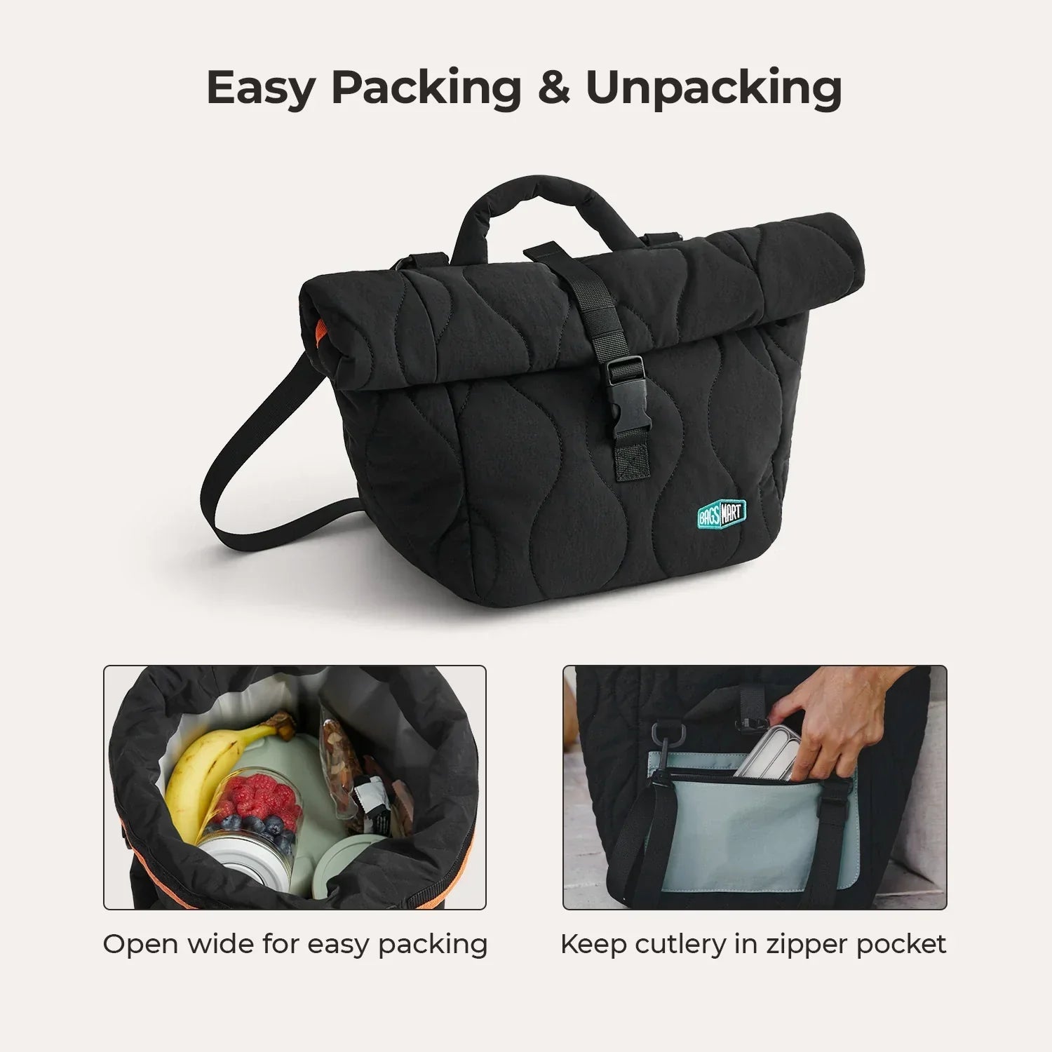 Paz Roll Top Lunch Bag