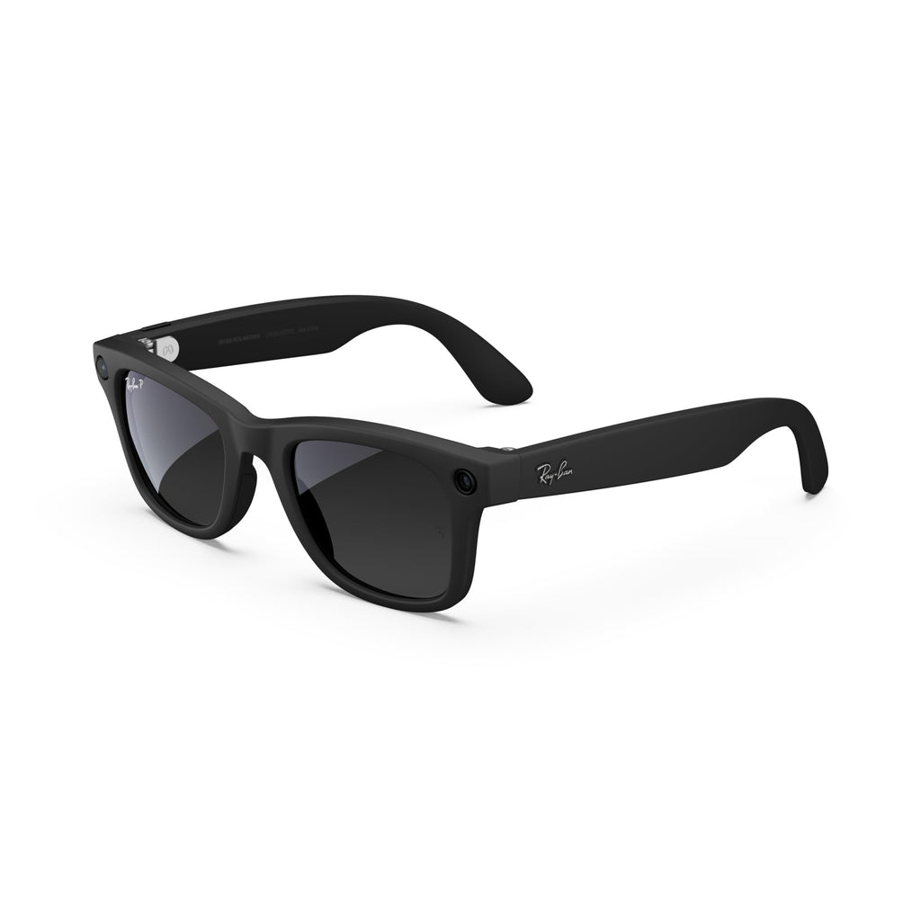 Ray-Ban Meta ? Wayfarer Large Smart Glasses with Meta AI, Audio, Photo, and Video ? Polarized Gradient Graphite Lenses ? Matte Black ? 601ST353