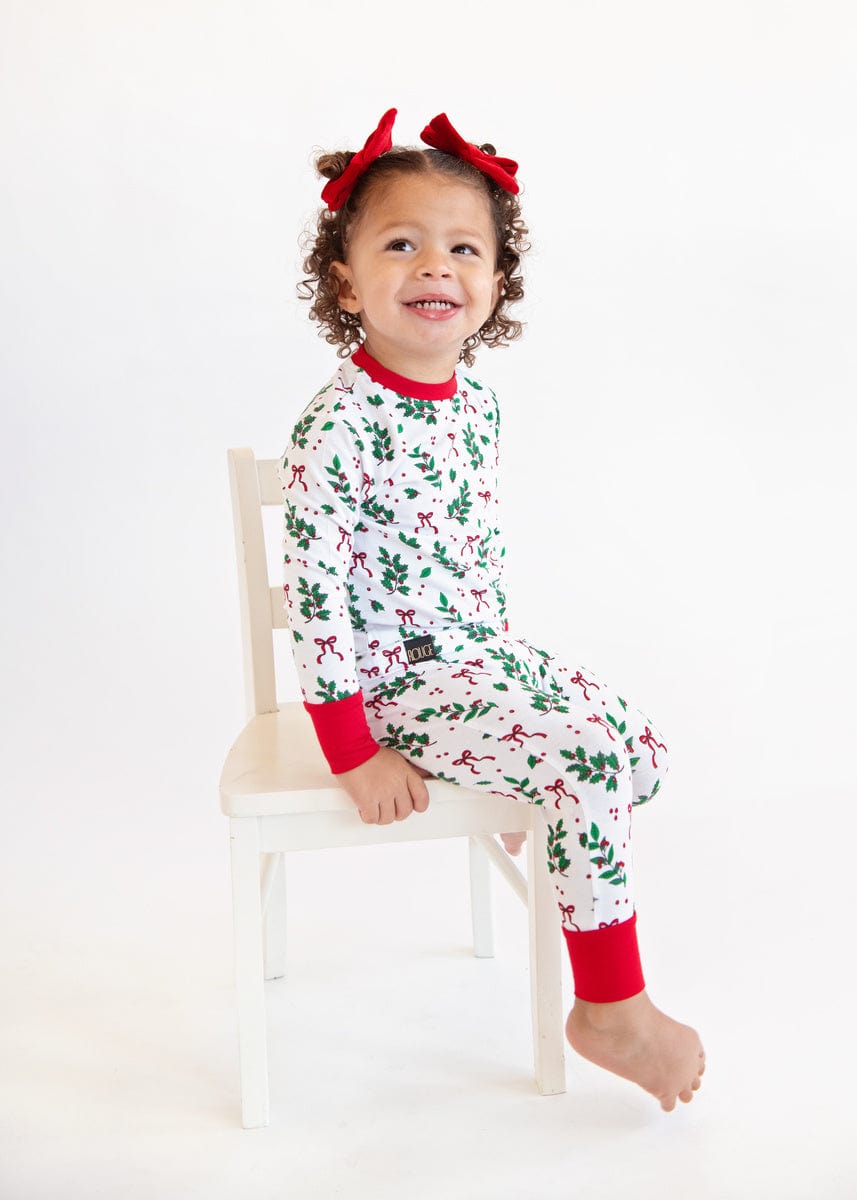 Snug-Fitting Unisex Toddler Matching Set - Holiday Bow